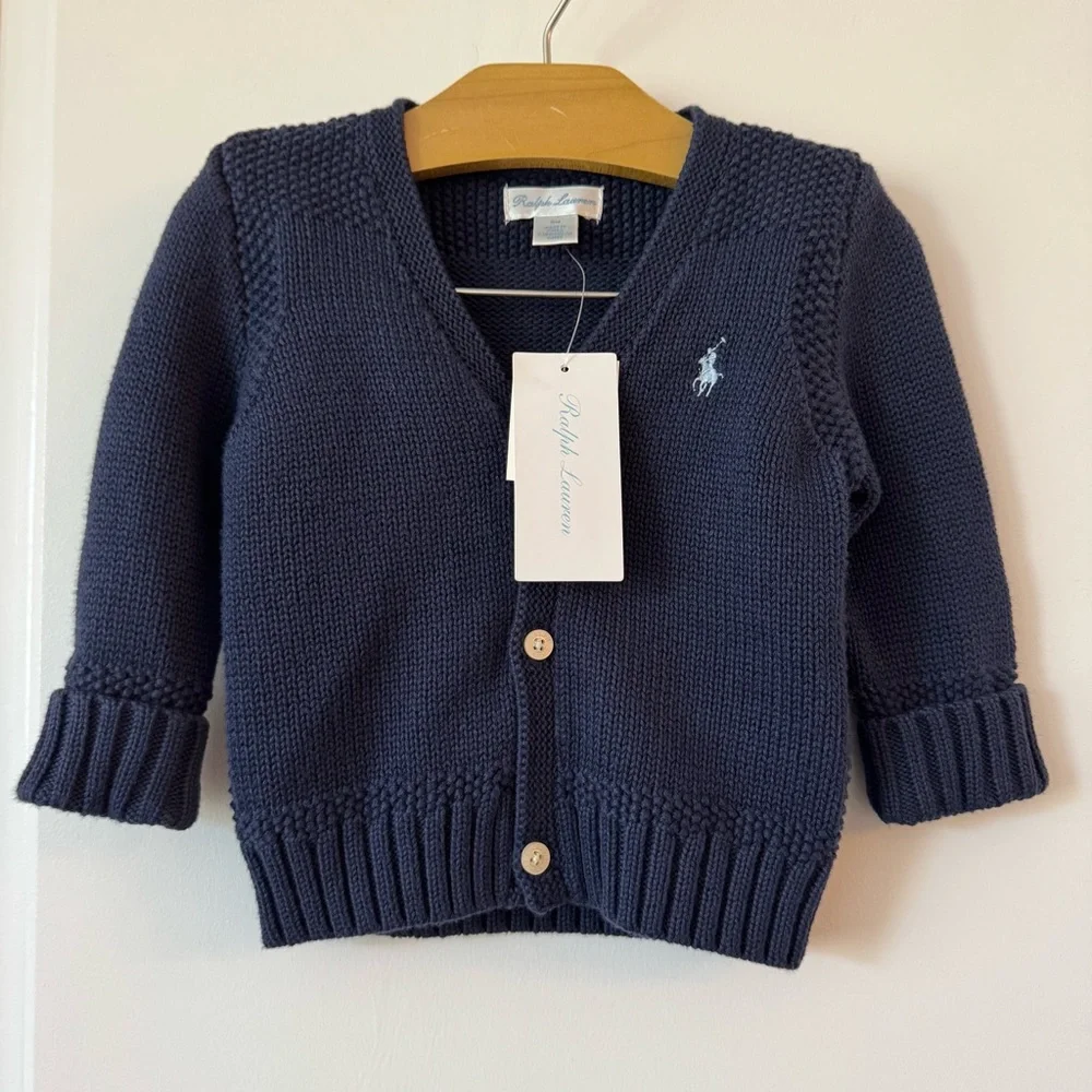 NWT Ralph Lauren Baby V Neck Cardigan